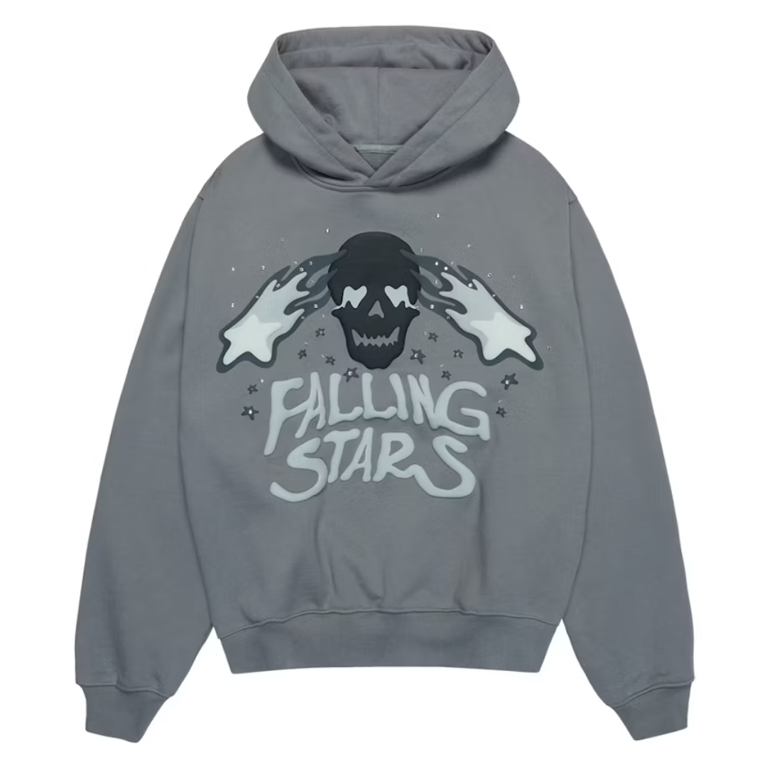 Broken Planet Falling Stars Hoodie Dark Gray