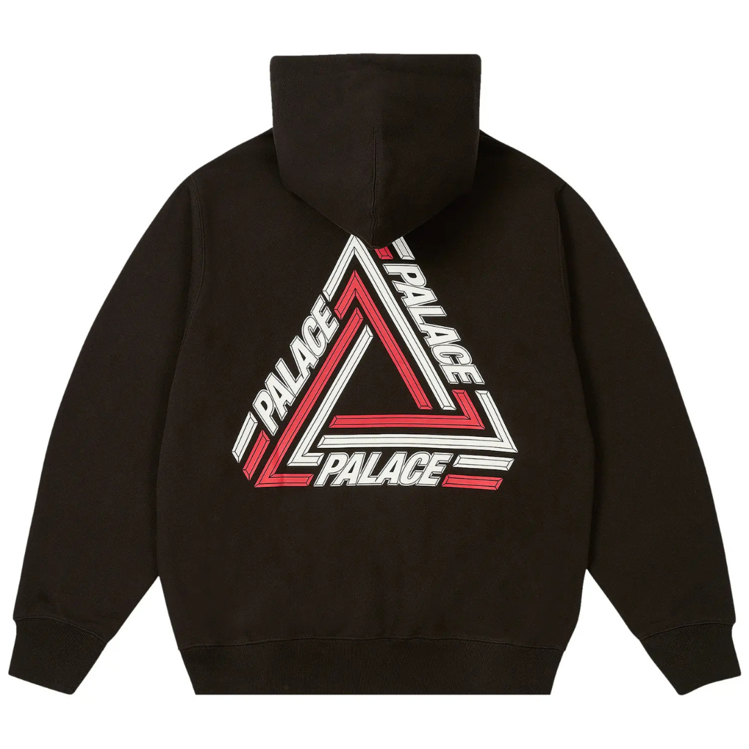 Palace Tri-Line Hoodie Black
