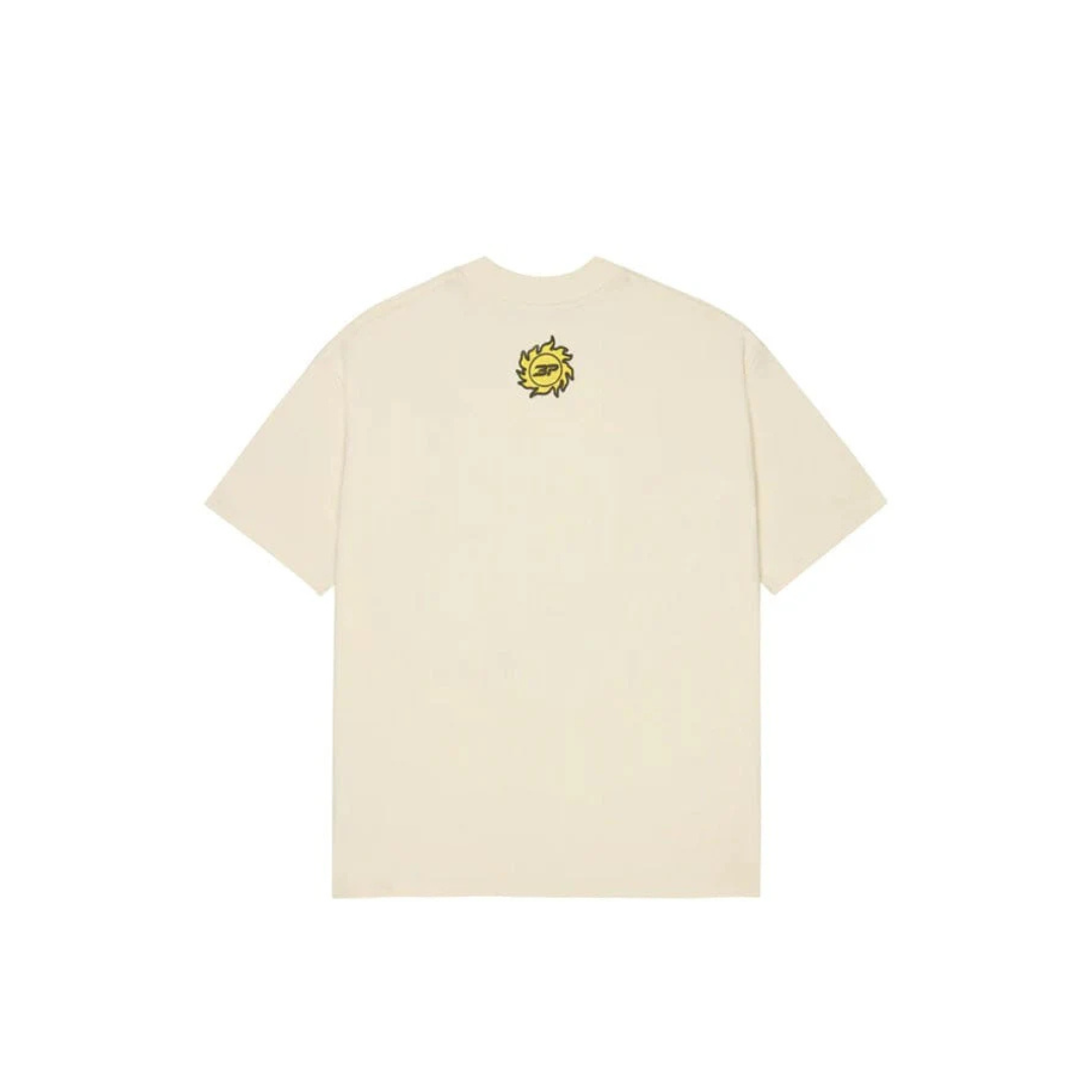 Broken Planet Foot On The Gas Tee Vanilla White