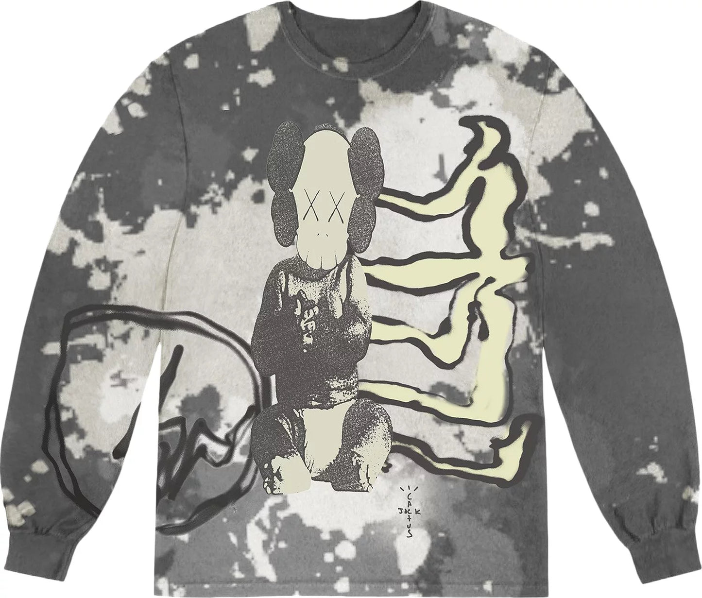 Cactus Jack x KAWS For Fragment Long-Sleeve Tee 'Tie Dye'