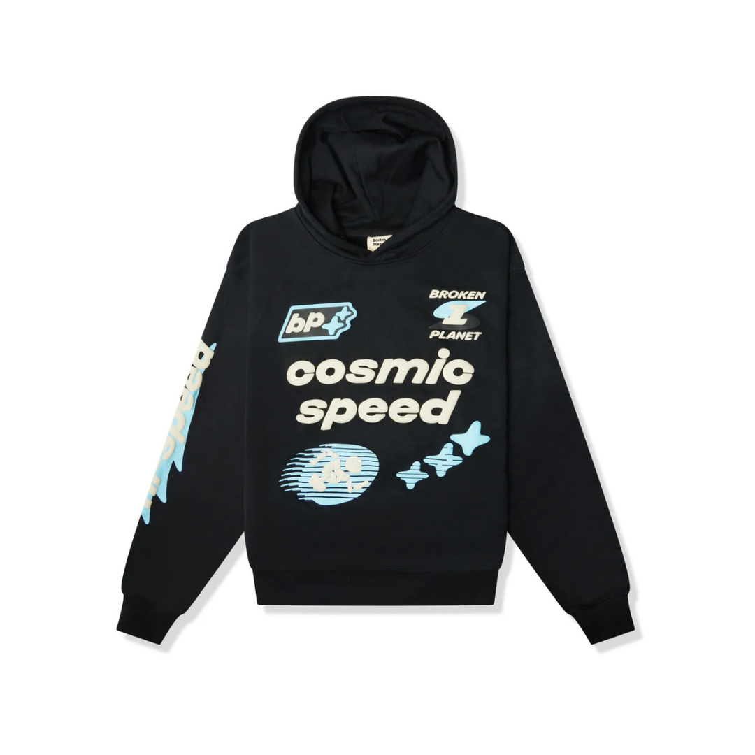 Broken Planet Cosmic Speed Hoodie Midnight Black
