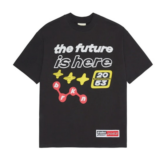 Broken Planet The Future Is Here Tee Soot Black