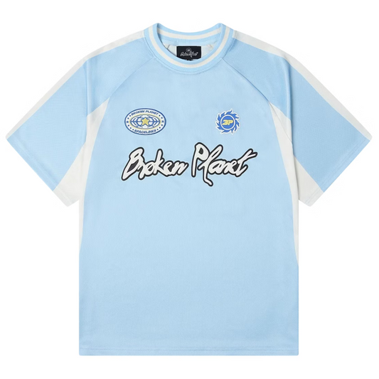Broken Planet Football Jersey Blue White